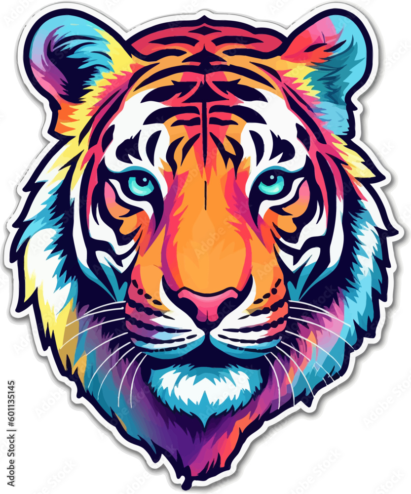 Lion colorful illustration isolated vector