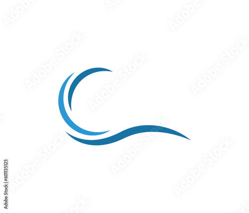 Water Wave symbol and icon Logo © Master Design