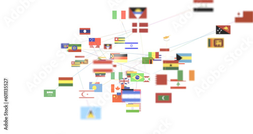 Canvas Print Globe International World Flags - PNG transparent