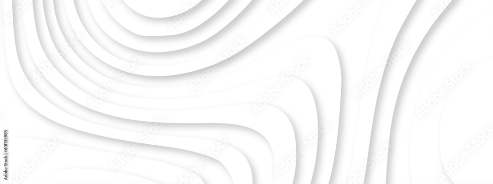 Abstract wavy line 3d paper cut white background. Topographic canyon geometric map relief texture with curved layers and shadow. Abstract realistic papercut decoration textured with wavy layers Abstract wavy line 3d paper cut white background. Topographic canyon geometric map relief texture with curved layers and shadow. Abstract realistic papercut decoration textured with wavy layers
