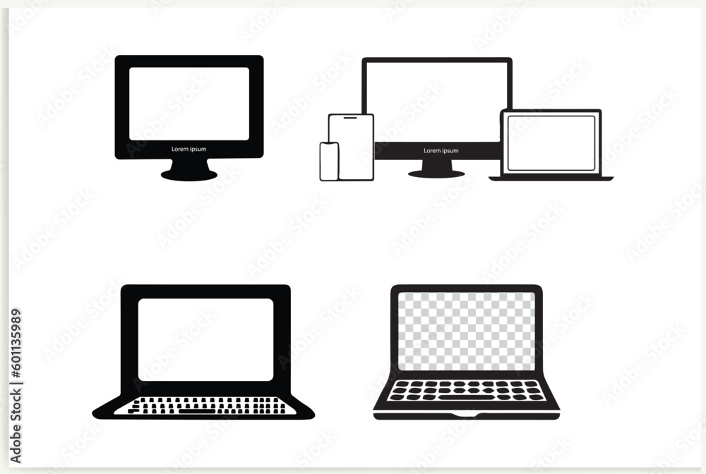 Laptop computer or notebook computer flat icon for apps and websites, vector. Laptop computer or notebook computer flat icon for apps and websites, vector.