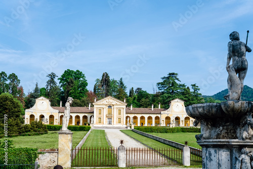 Maser Treviso, Italy - May 6, 2023 : Villa Barbaro is a Venetian villa, built by Andrea Palladio between 1554 and 1558-1560