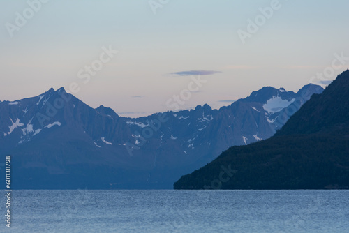 Mountains and a fjord in northern Norway