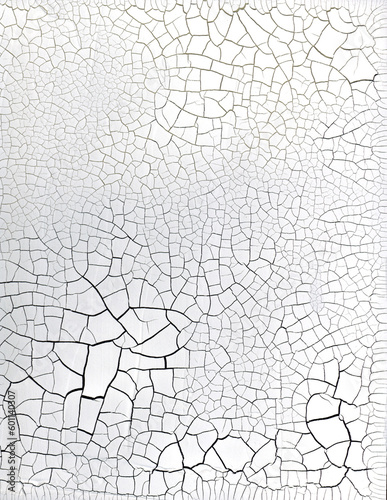 Cracked white surface painting. 