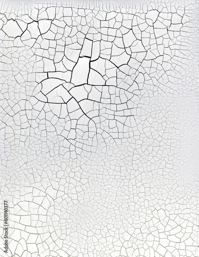 Cracked white surface painting. 
