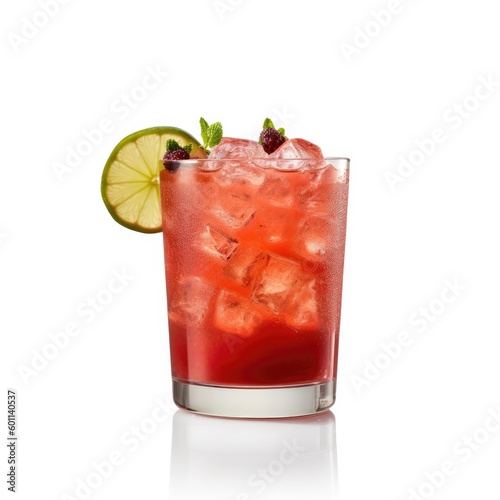 Bacardi Cocktail cocktail Isolated on White. Generative AI