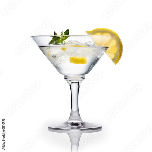 Vesper cocktail Isolated on White. Generative AI