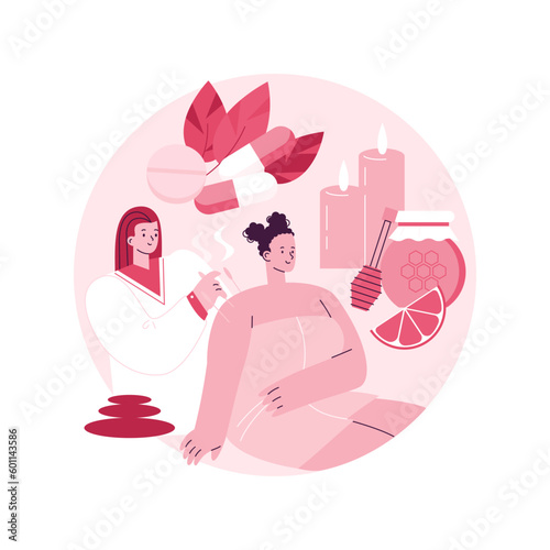 Holistic medicine abstract concept vector illustration. Alternative natural medicine, holistic mental therapy, whole body treatment, health practice, disease, integrative doctor abstract metaphor.