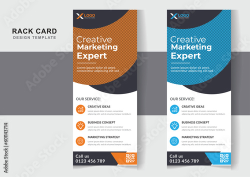 Creative and Modern business rack card or dl flyer editable templates
