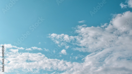 Fototapeta Naklejka Na Ścianę i Meble -  Blue sky with white fluffy cloud. Beautiful sky in the morning. The concept of the freedom of life, never give up and new life beginning.