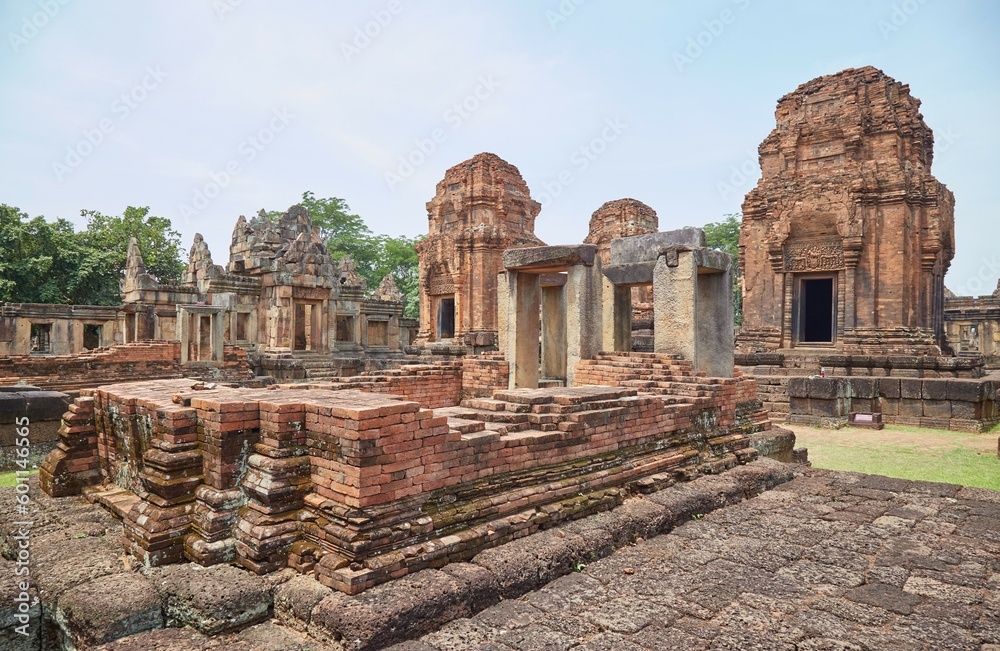 Prasat Muang Tam, a Beautiful Khmer Temple Located in Buriram Province, Thailand