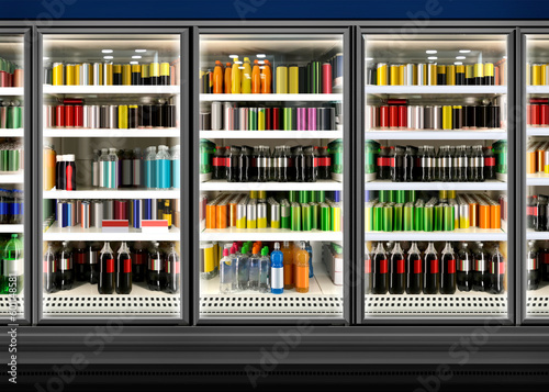 Supermarket fridge glass door cabinets

Mockup and illustration is suitable for presenting new packagings, product, promo presentations among many others 