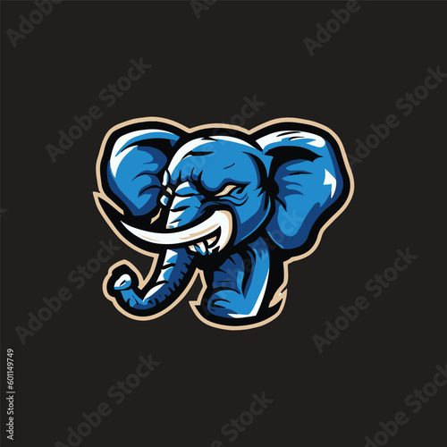 Elephant mascot logo design 