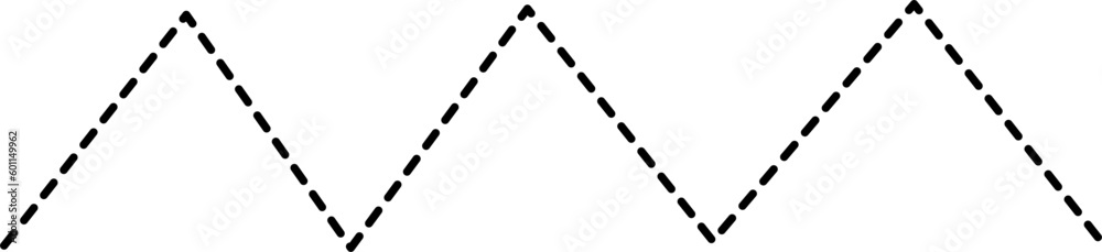 Dashed zig zag Line