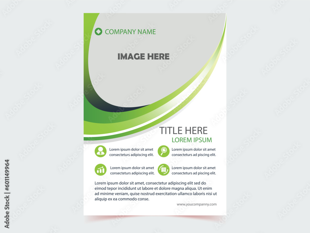 Corporate business flyer template design, green color, digital marketing agency flyer, set, grow your business, business marketing flyer, Professional Booklet Design