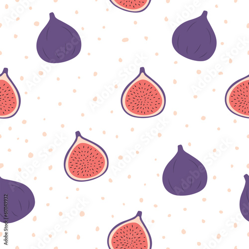 Vector pattern with figs