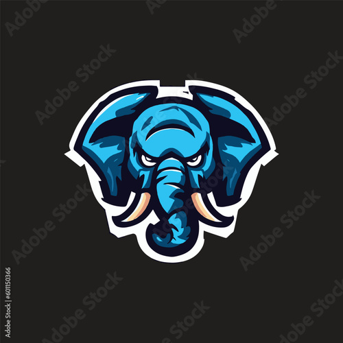 Elephant mascot logo design 