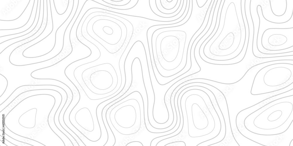 Abstract topographic contours map background, Topography and geography map grid abstract backdrop. The concept of conditional geographical pattern and topography. Wide size. Vector illustration. 