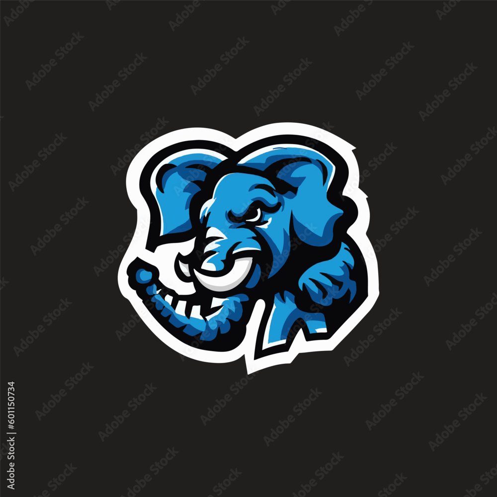 Elephant mascot logo design 