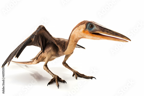 walking dinosaurs. Character on a white background. Generative AI 