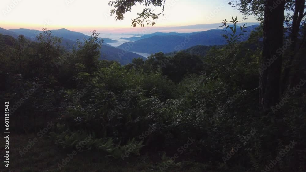 Rising Up to Smoky Mountains Sunrise along the Blue Ridge Parkway