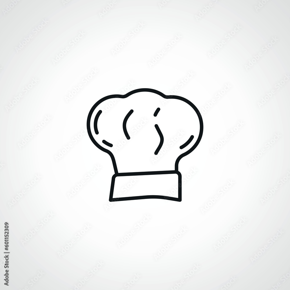 chef hat uniform line icon. cooking linear icon