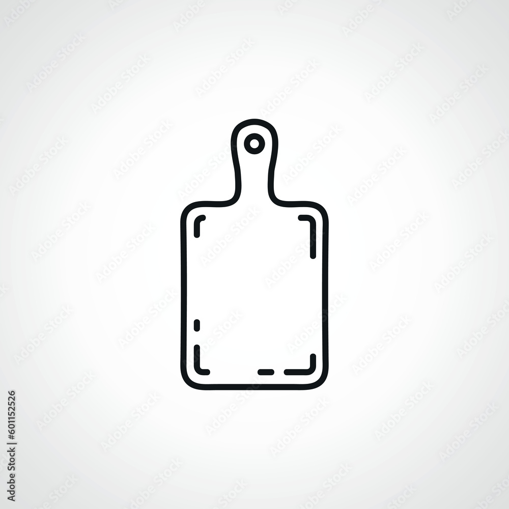 Obraz premium Cutting board line icon. Cutting board linear icon