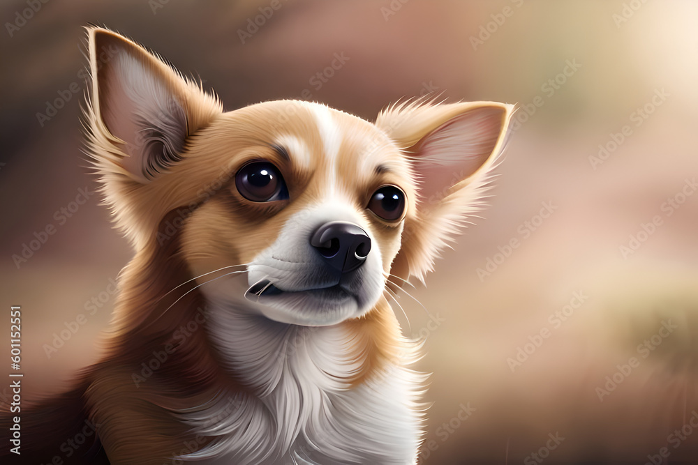 Obraz premium cute chihuahua portrait (Generative AI, Generativ, KI)