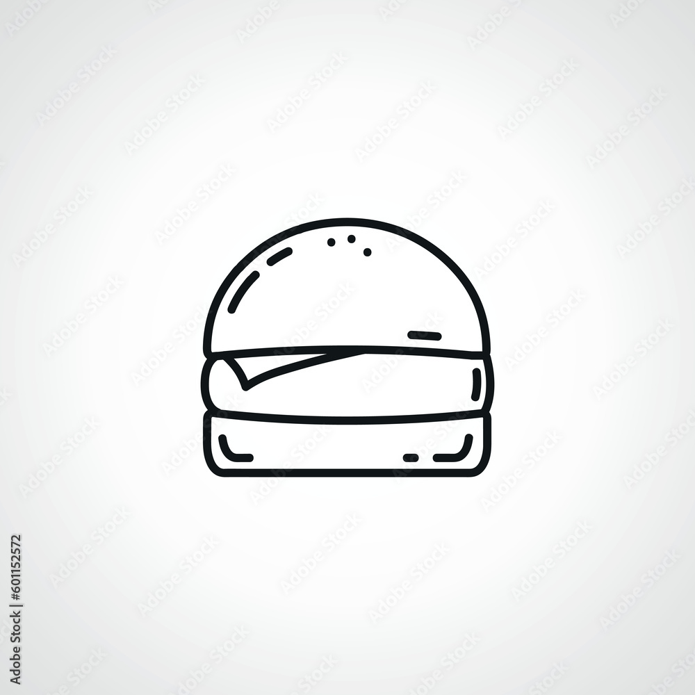 Burger line icon. hamburger linear icon Burger line icon. hamburger linear icon