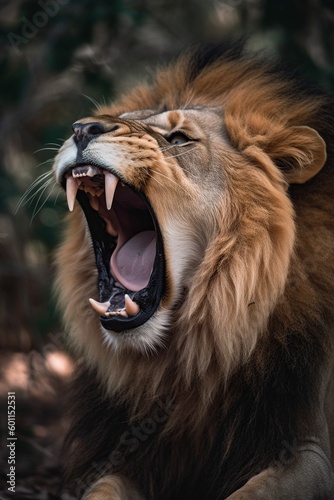 illustration a roar of a lion generative ai