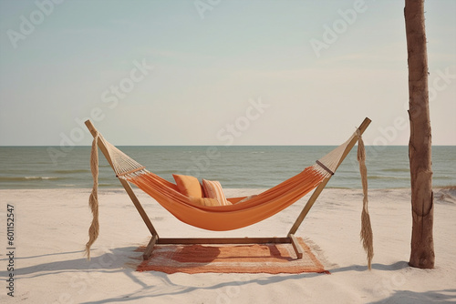 hammock on the beach made with generative ai