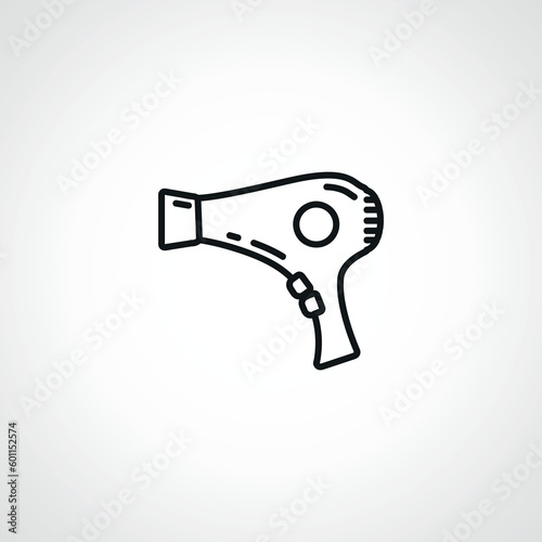 Hair dryer line icon. hairdryer outline icon.