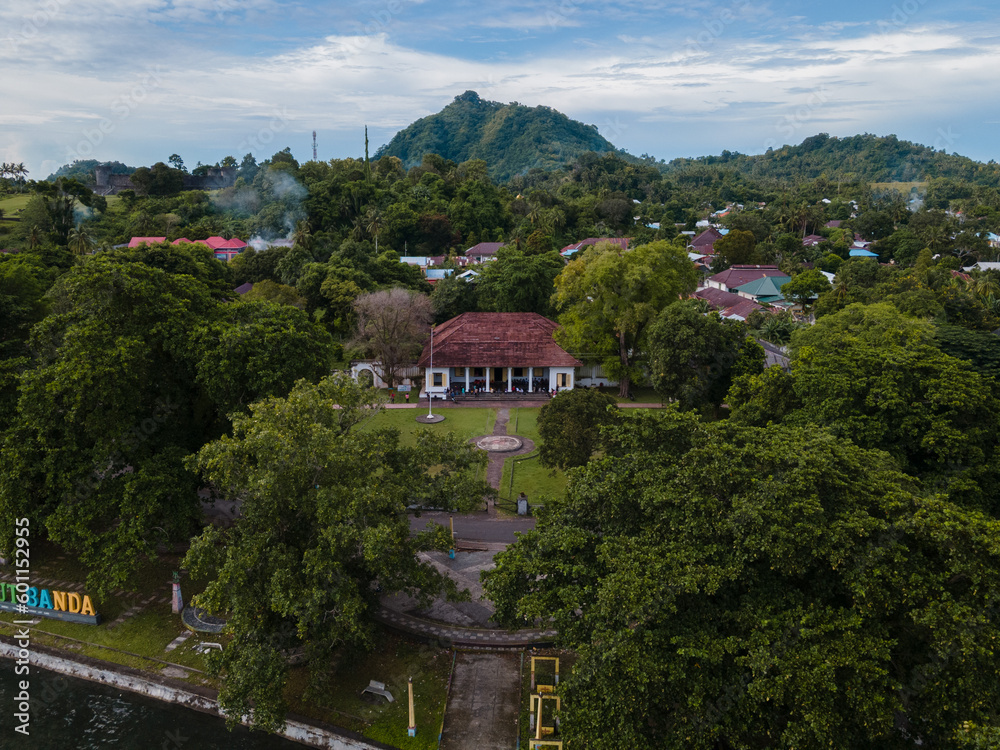 The Aerial of Istana Mini in Banda Naira, Central Maluku, Indonesia The Aerial of Istana Mini in Banda Naira, Central Maluku, Indonesia