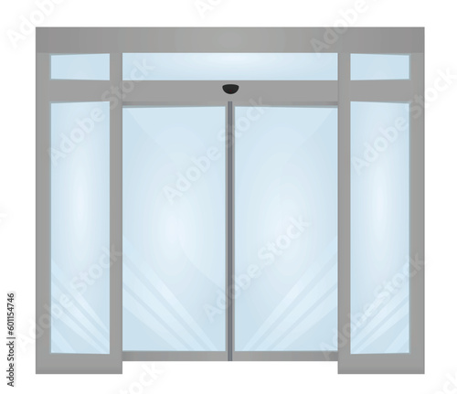 Closed sliding door. vector illustration
