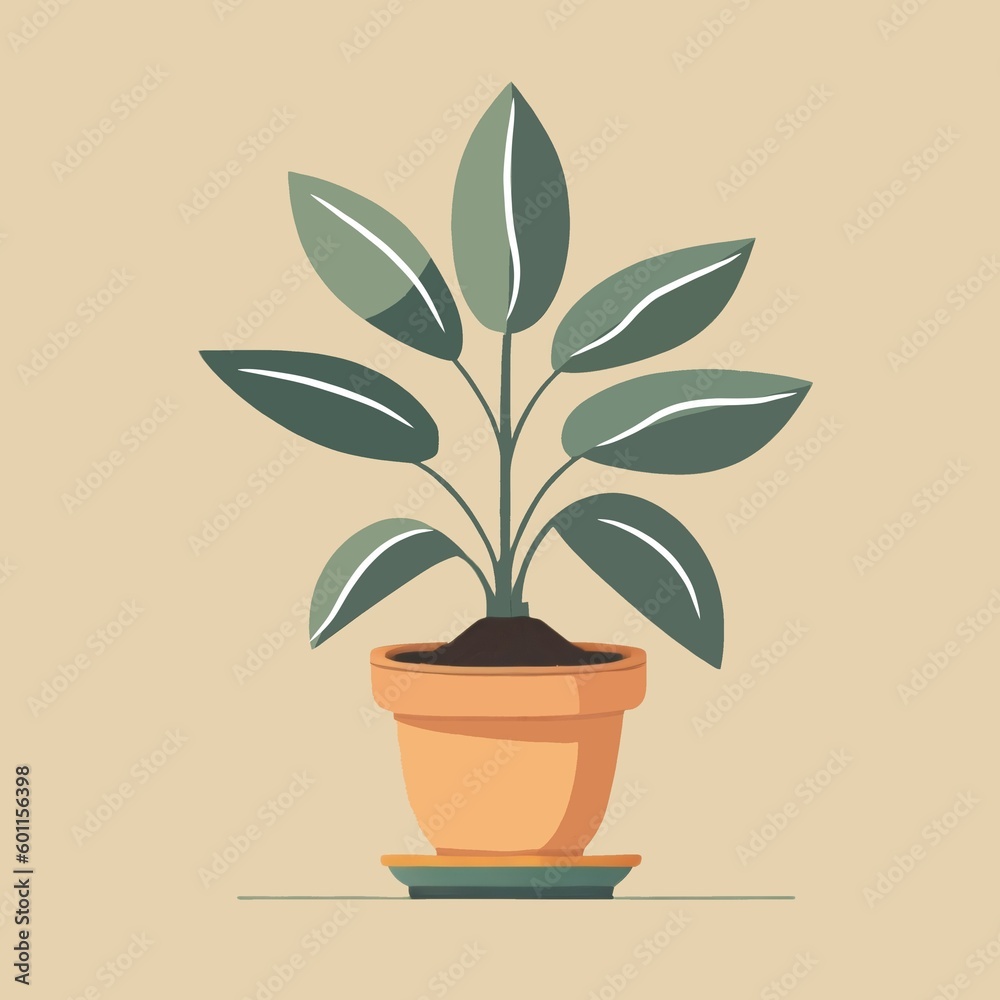 Beautiful potted plant on a simple background Beautiful potted plant on a simple background