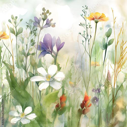 Watercolor Flower Background