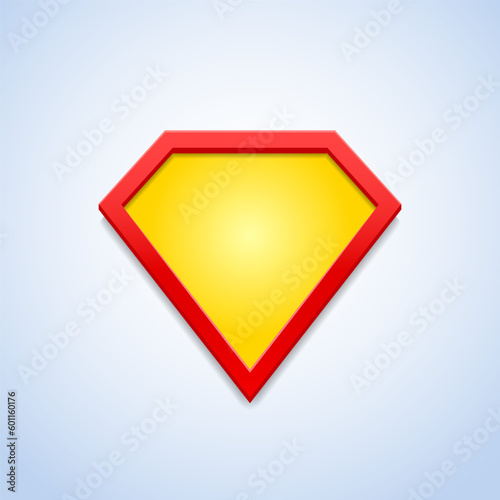 Superhero logo isolated on light background. Vector template for your design.
