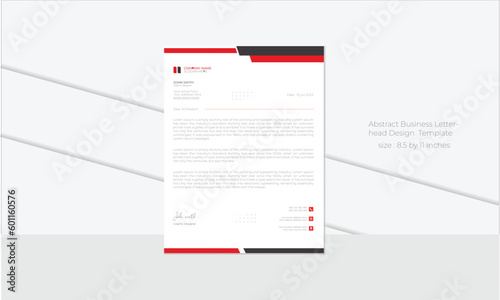 Professional  Modern Abstract corporate Business Letterhead Design  Template. marketing, business proposal, advertise, promotion publication, cover page. new digital marketing letterhead.