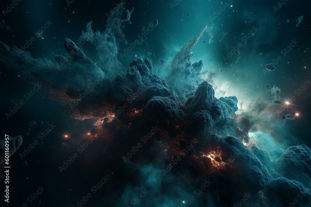 Starry nebula. Generative AI