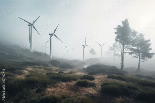 System for obtaining wind energy in fog with renewable resources. Generative AI