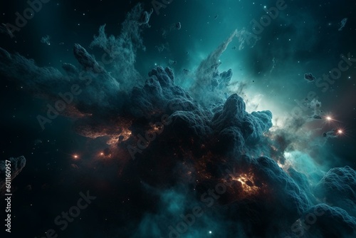 Starry nebula. Generative AI © Rhiannon