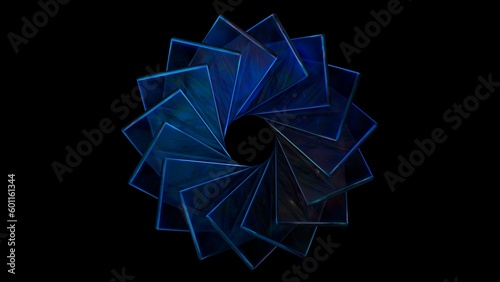 Obraz na płótnie Abstract design background. 3d illustration of diaphragm made of glass w salonie