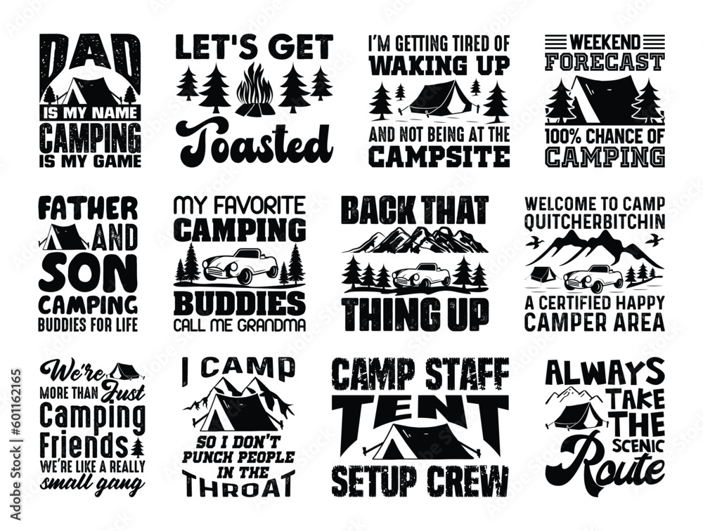 camping T shirt Design Bundle, Vector camping T shirt design, camping shirt, camping, hiking, outdoor, typography T shirt design Collection camping T shirt Design Bundle, Vector camping T shirt design, camping shirt, camping, hiking, outdoor, typography T shirt design Collection
