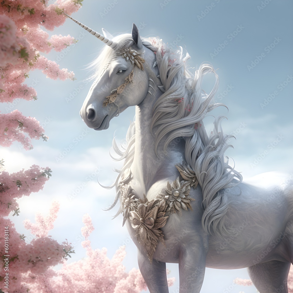 Ultrarealistic unicorn in dramatic Octane-rendered scene. Ultrarealistic unicorn in dramatic Octane-rendered scene.