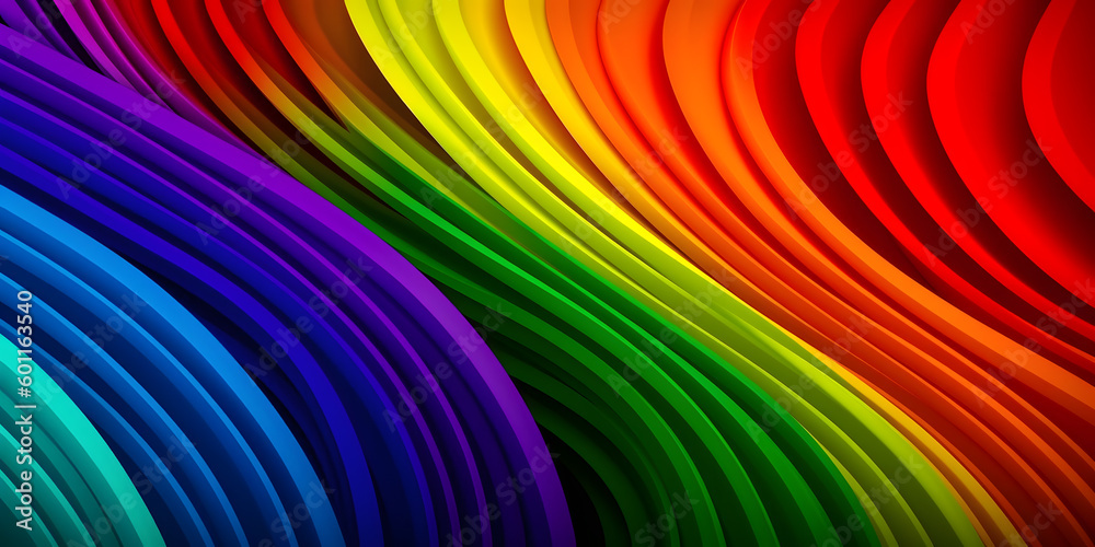 Naklejka premium Colorful background in the colors of the rainbow. A symbol of the LGBT community. Generative AI 