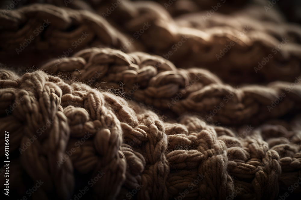 close up of wool. Generative AI