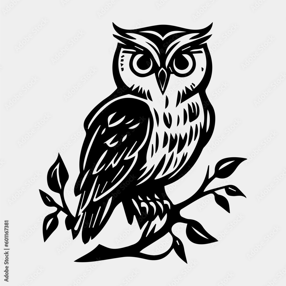 Fototapeta premium owl sitting on a branch