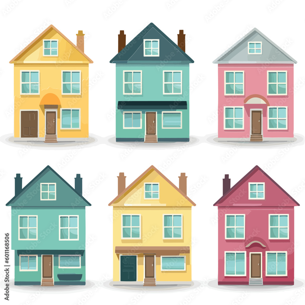 set of houses set of houses