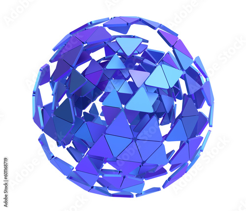 Naklejka Abstract colorful sphere, 3d render