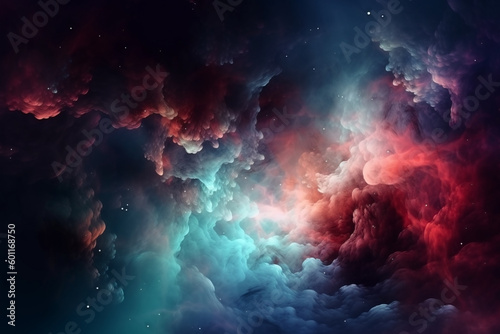 Galaxy background. Generative AI illustration